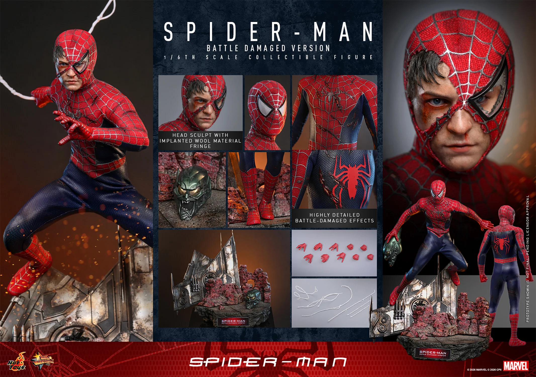 [PREORDER] Spider-Man (Battle Damaged Version) MMS859 | Sixth Scale Action Figure | Hot Toys - Image 17