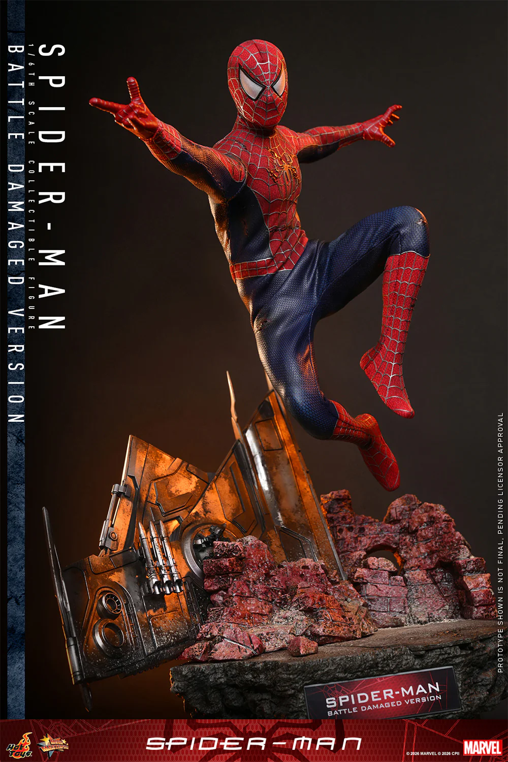 [PREORDER] Spider-Man (Battle Damaged Version) MMS859 | Sixth Scale Action Figure | Hot Toys - Image 9