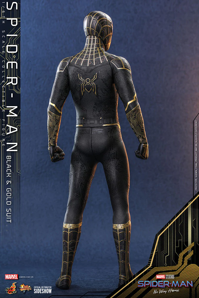Spider-Man Black & Gold Suit MMS604 | Sixth Scale Action Figure | Hot Toys - Image 6