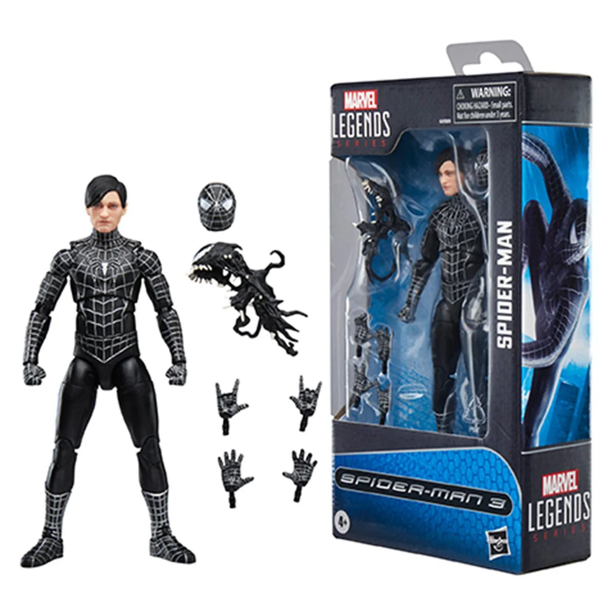 Spider-Man Marvel Legends Series Spider-Man 3 Symbiote Suit 6 Inch Action Figure - Image 2