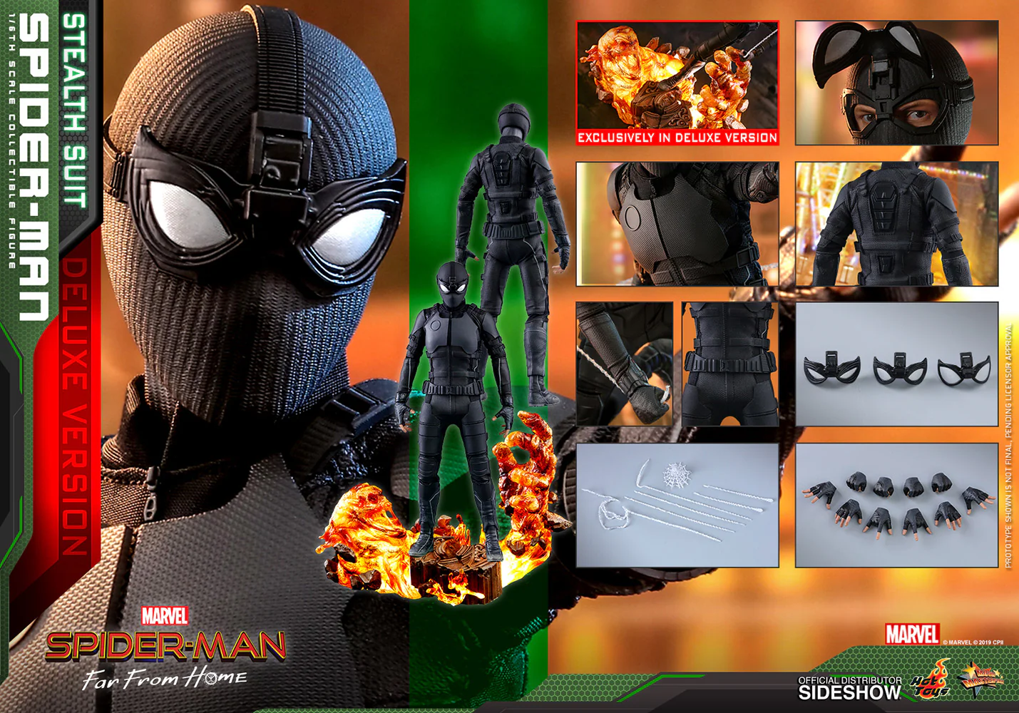 Spider-Man Stealth Suit Deluxe Version MMS541 | Sixth Scale Action Figure | Hot Toys - Image 11