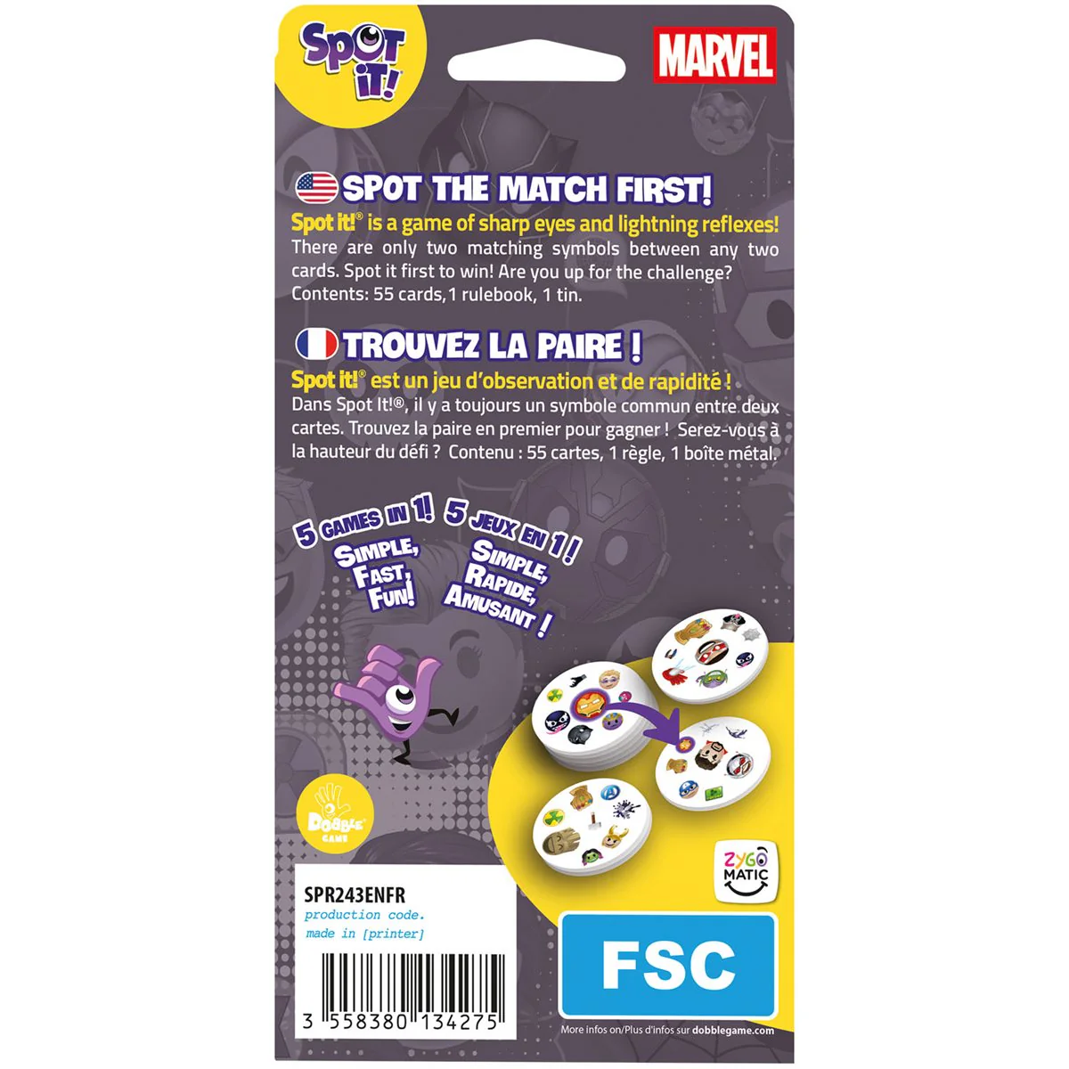 Spot It! Marvel Emojis | Boardgame | Blister Package - Image 2