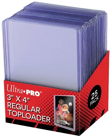ULTRA PRO TOPLOADER 3X4 REGULAR CLEAR 25CT