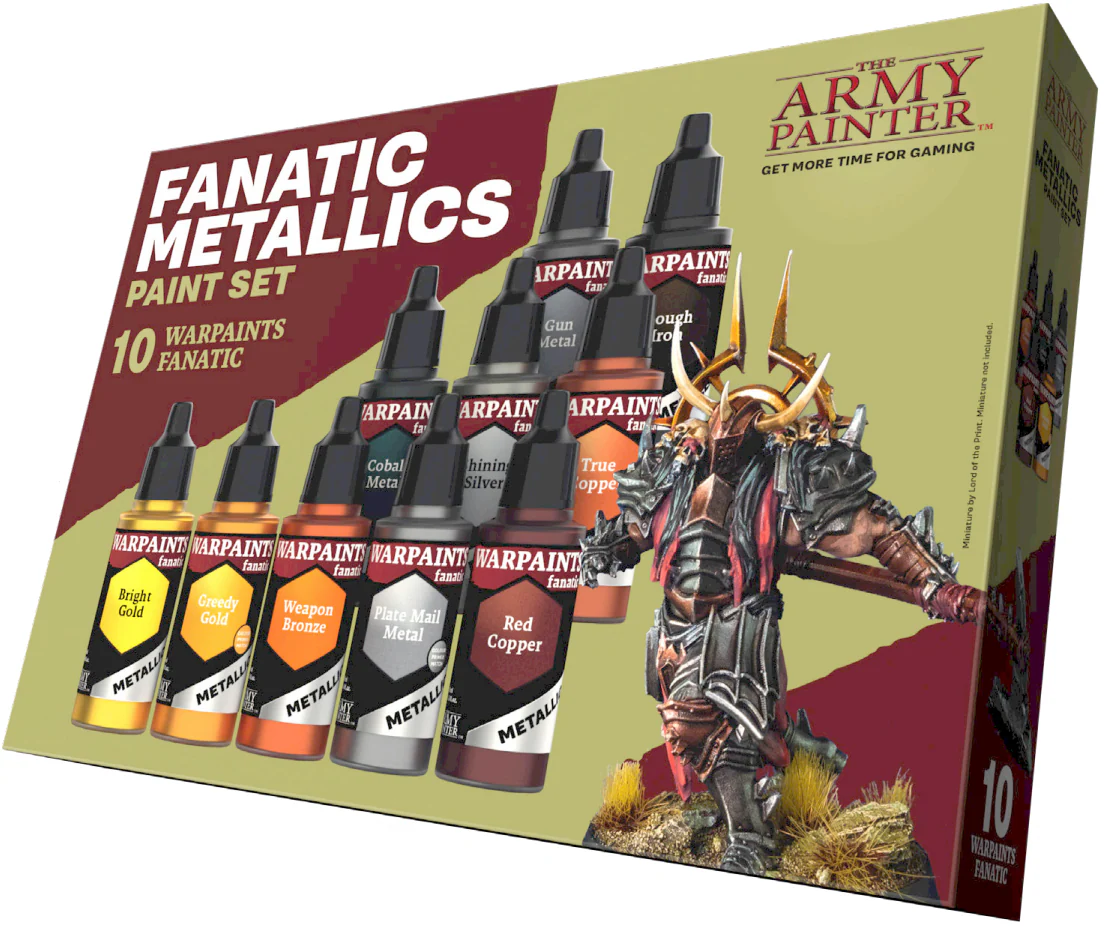 WARPAINTS: FANATIC METALLICS PAINT SET (Army Painter Paint Set)